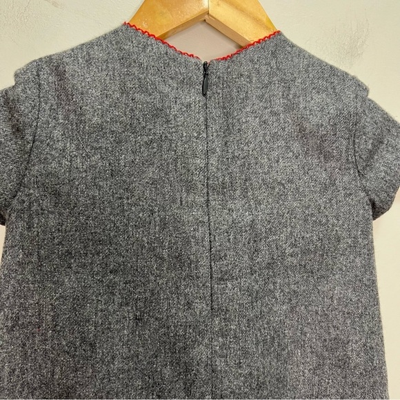 Zara Grey Wool Blend Dress Size 3 - Picture 4 of 7
